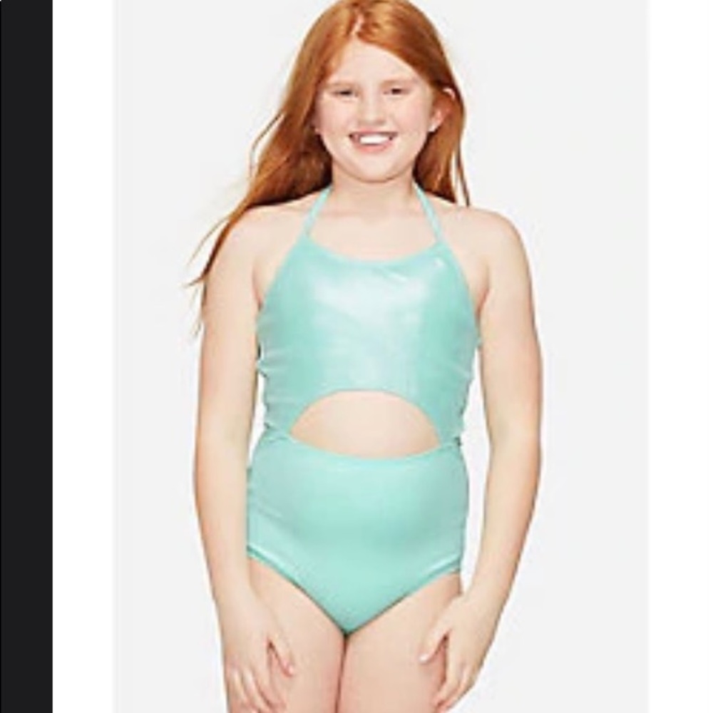 Justice Ribbed Cutout One Piece Bathingsuit
